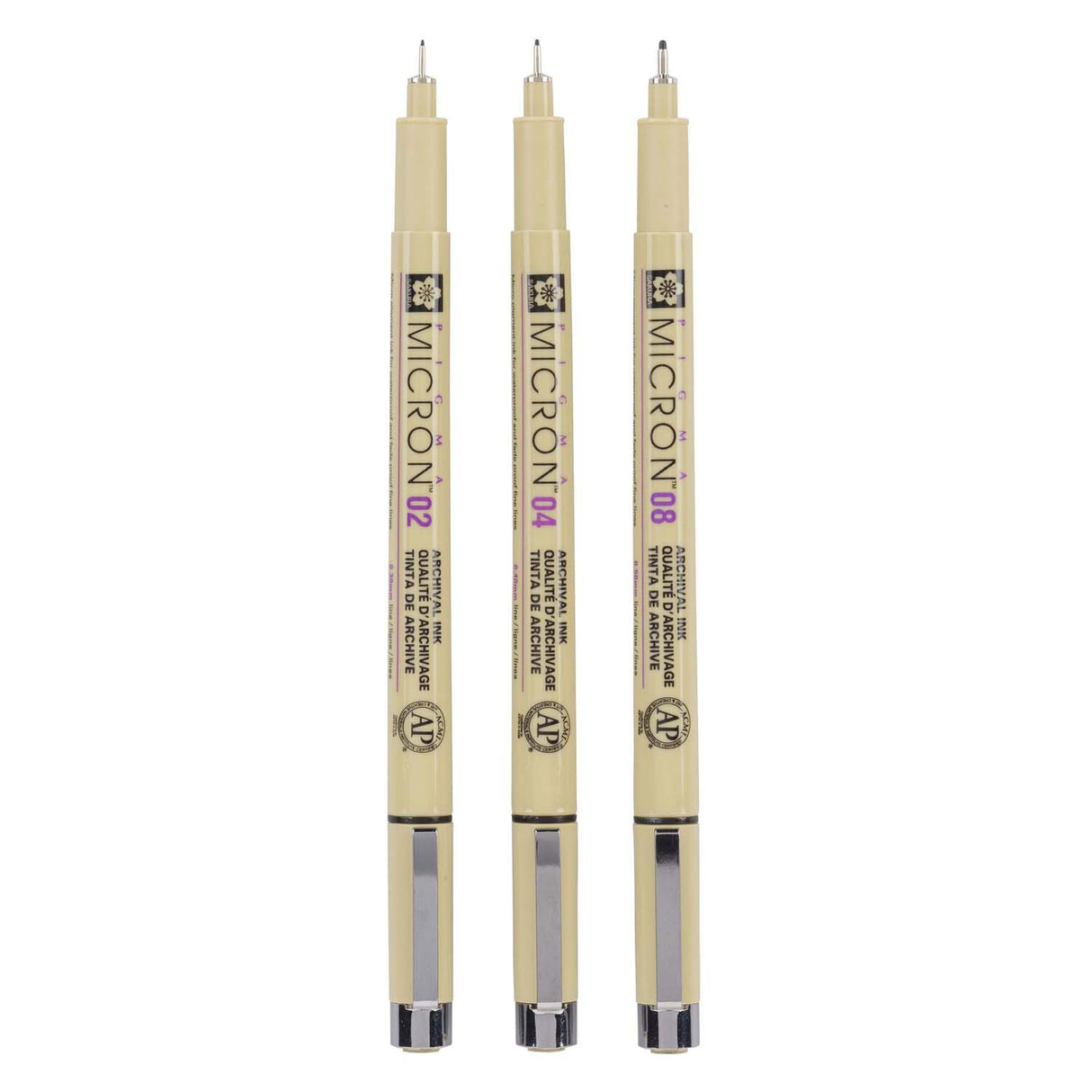 Sakura pigma micron etui 3 fineliners zwart 02-04-08