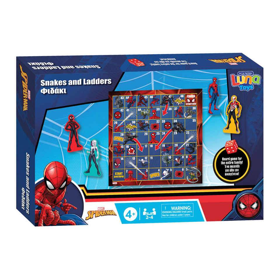 Slangen ladderspel spiderman