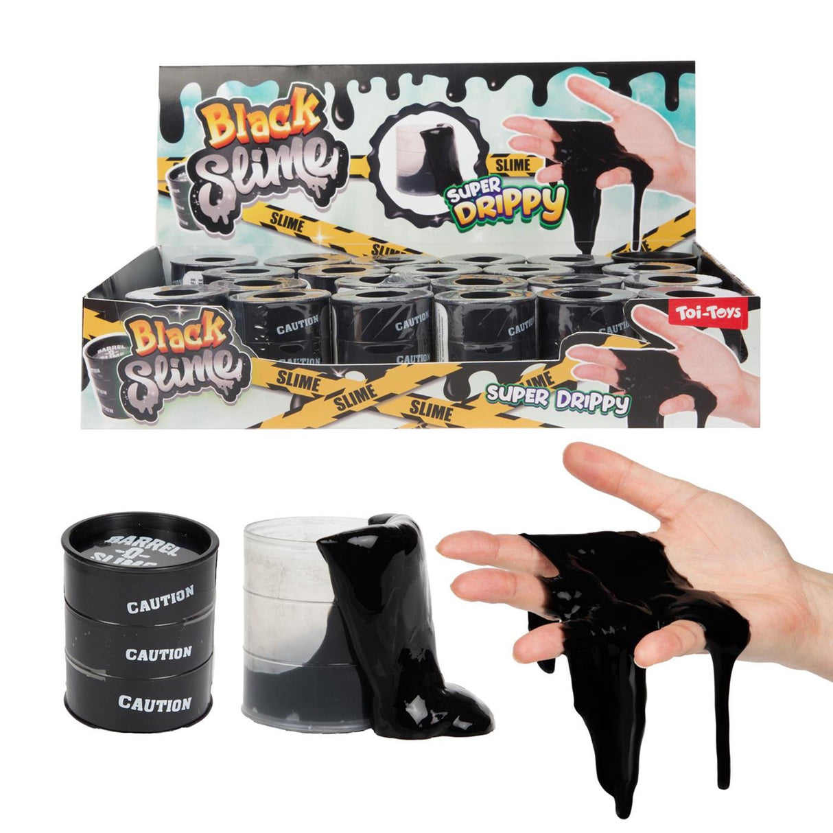 Toi-toys slime slijm in mini olievat zwart