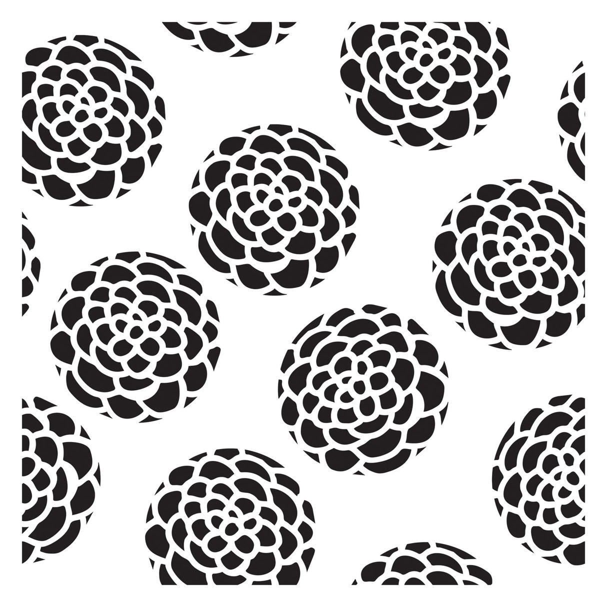 The crafter's workshop • template 15x15cm scallop flowers