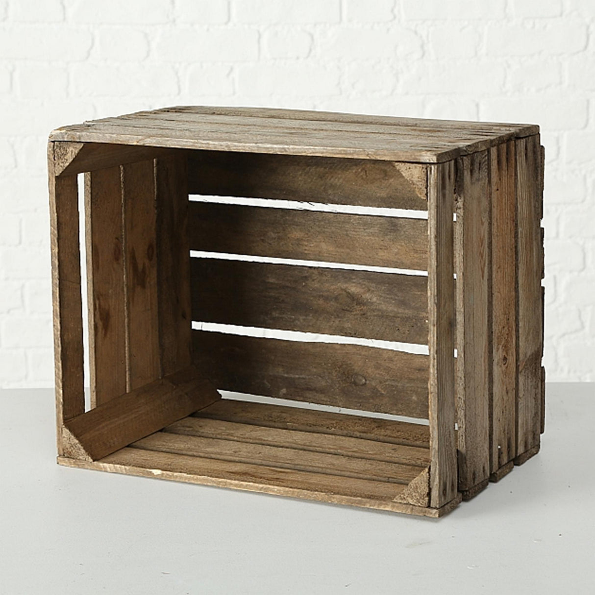 Boltze home veilingkist lea hout 50x40x30cm