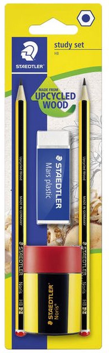 Staedtler noris hb potloodset - 2 potloden met gum en slijper