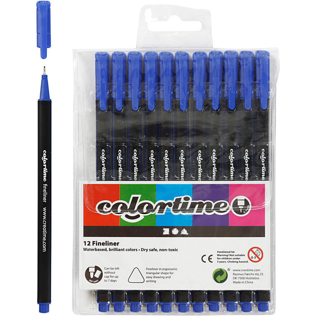 Http: www.cchobby.nl colortime-fineliners-lijndikte-0-6-0-7-mm-donkerblauw-12-stuk-1-doos