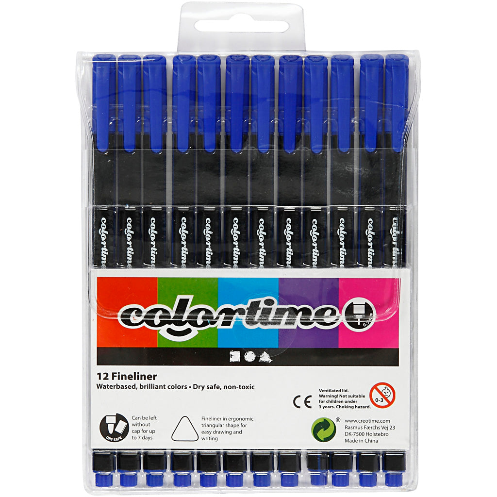 Http: www.cchobby.nl colortime-fineliners-lijndikte-0-6-0-7-mm-donkerblauw-12-stuk-1-doos