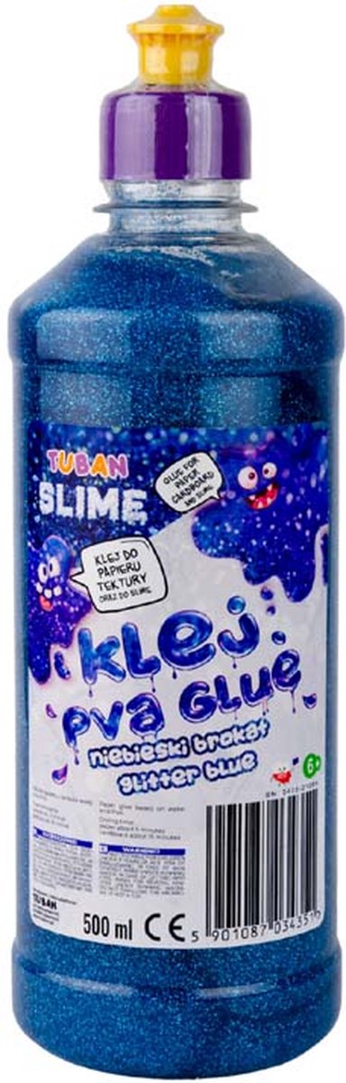 Tuban - pva lijm voor slijm glitter - blauw 500 ml