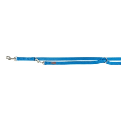Trixie hondenriem premium dubbelgestikt verstelbaar royal blauw