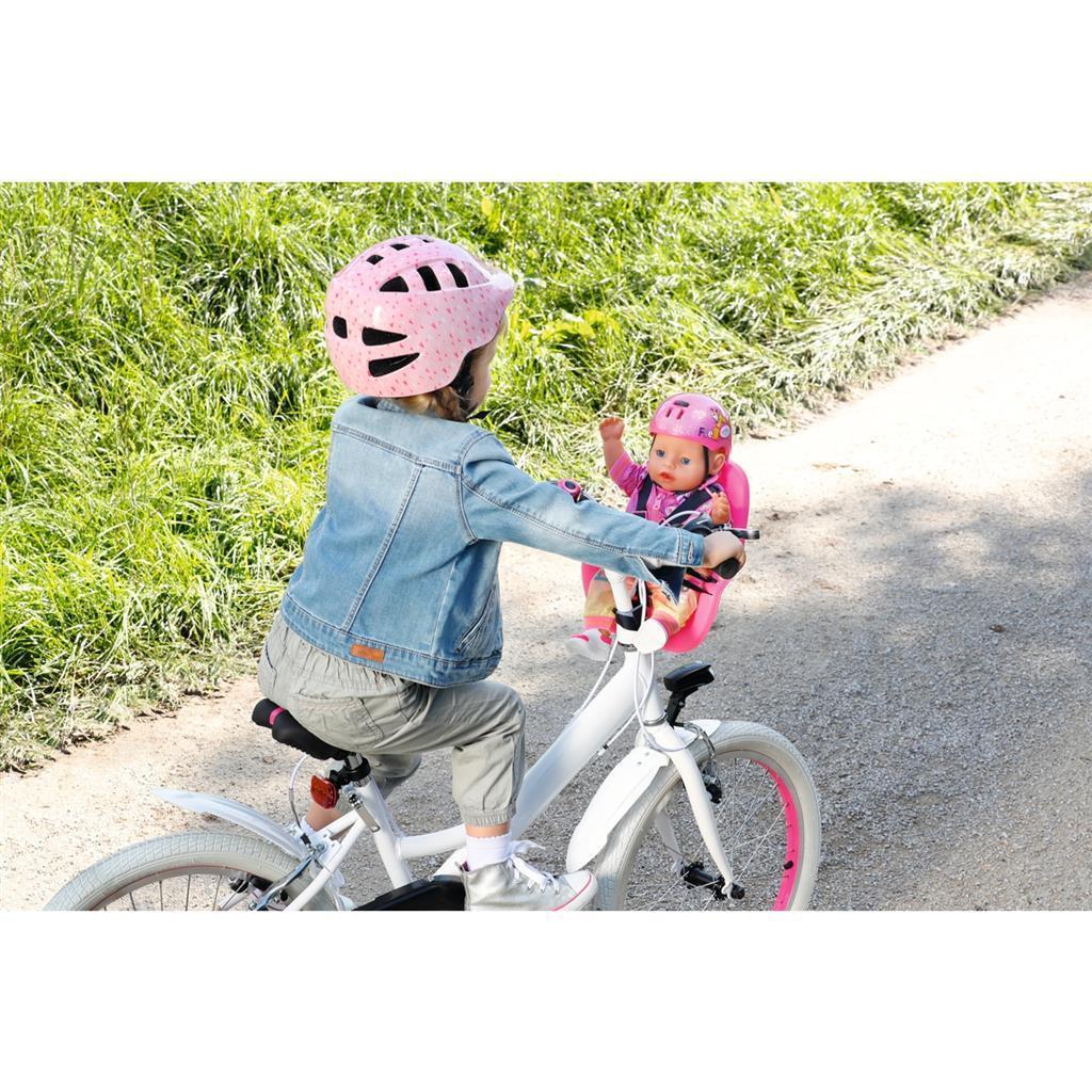 Baby born fietsstoeltje roze