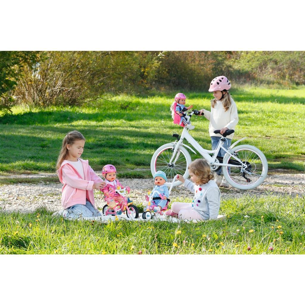 Baby born fietsstoeltje roze