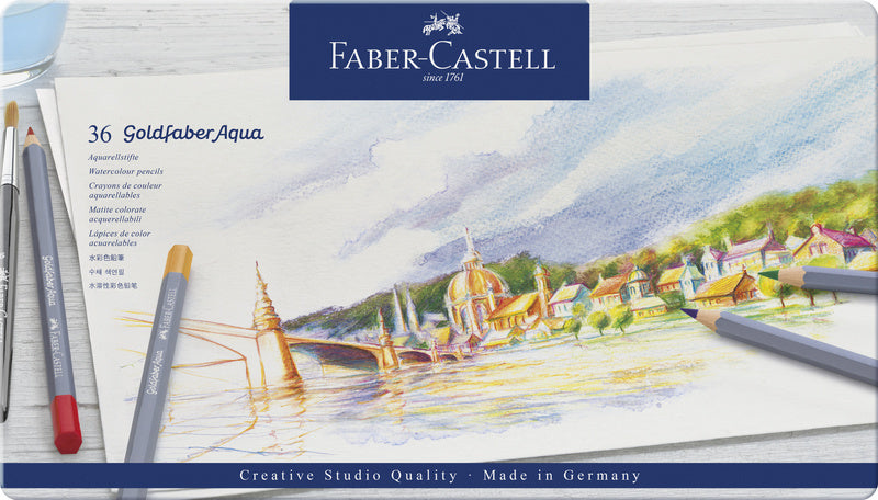 Faber-castell kleurpotloden aquarel - goldfaber - etui 36 stuks - fc-114636