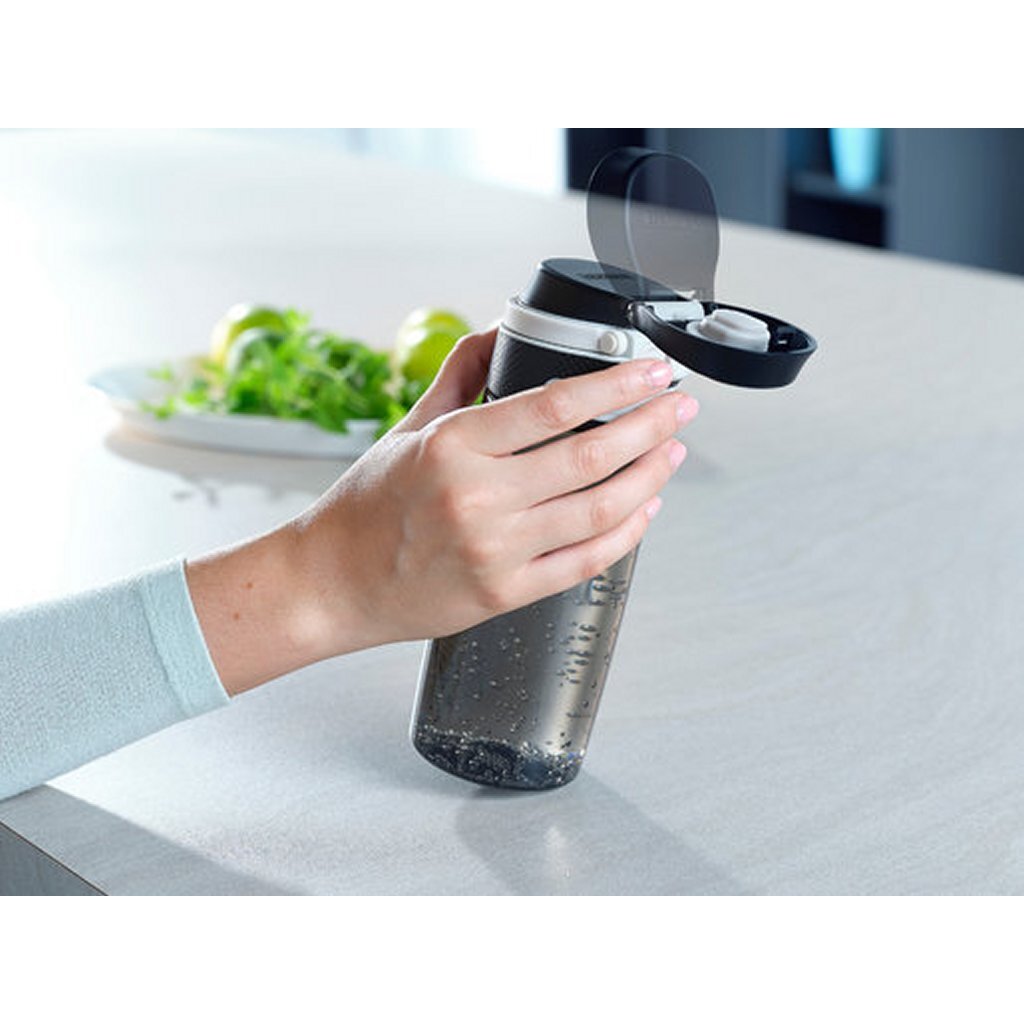 Leifheit 3261 flip tritan drinkfles 550 ml zwart