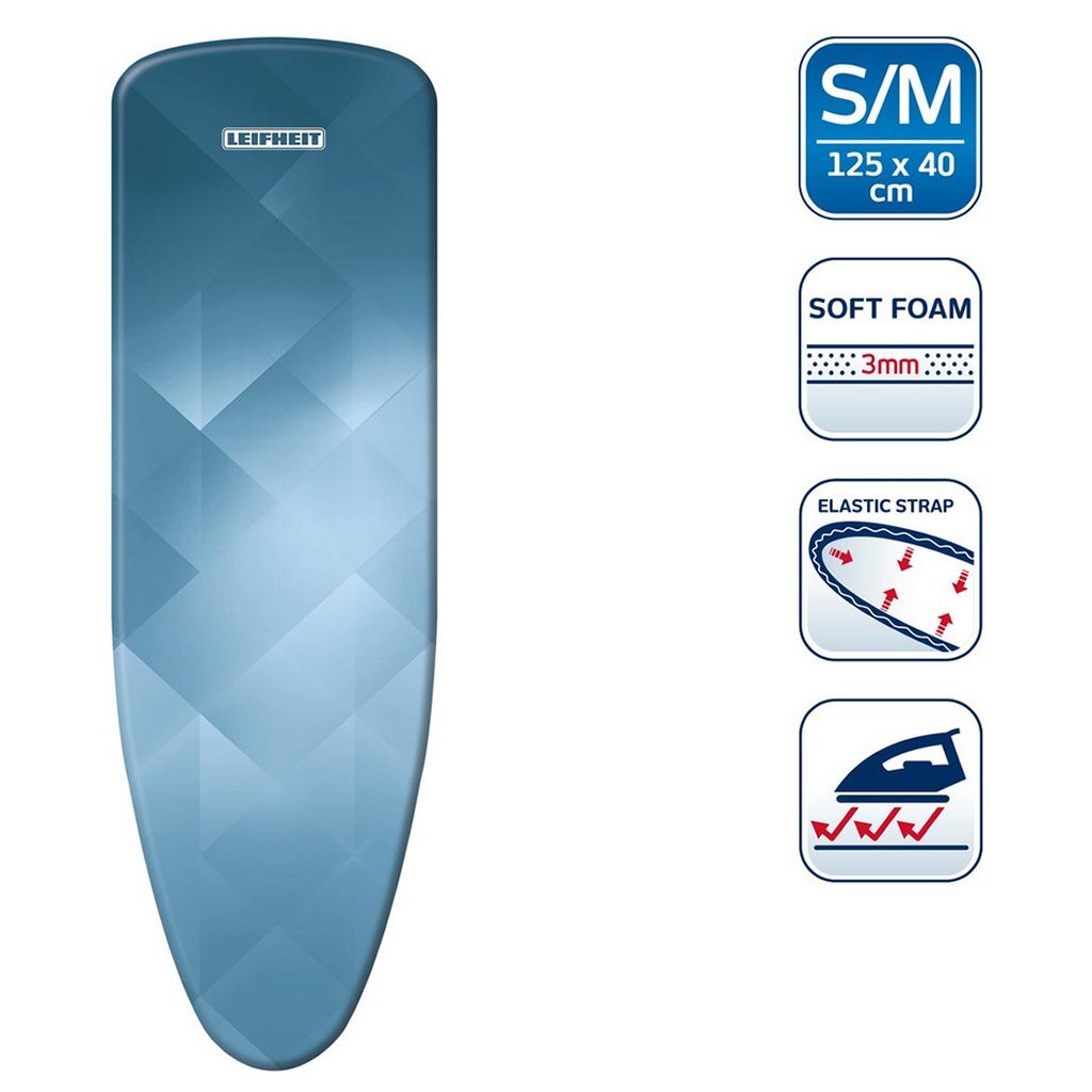 Leifheit strijkplankhoes heat reflect s m - 125 x 40 cm strijkvlak - blauw