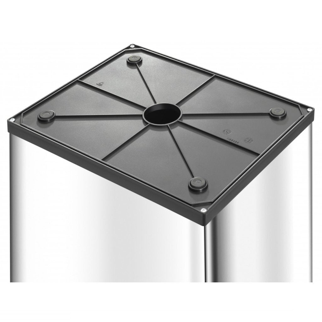 Hailo prullenbak 52 l zilver, zwart