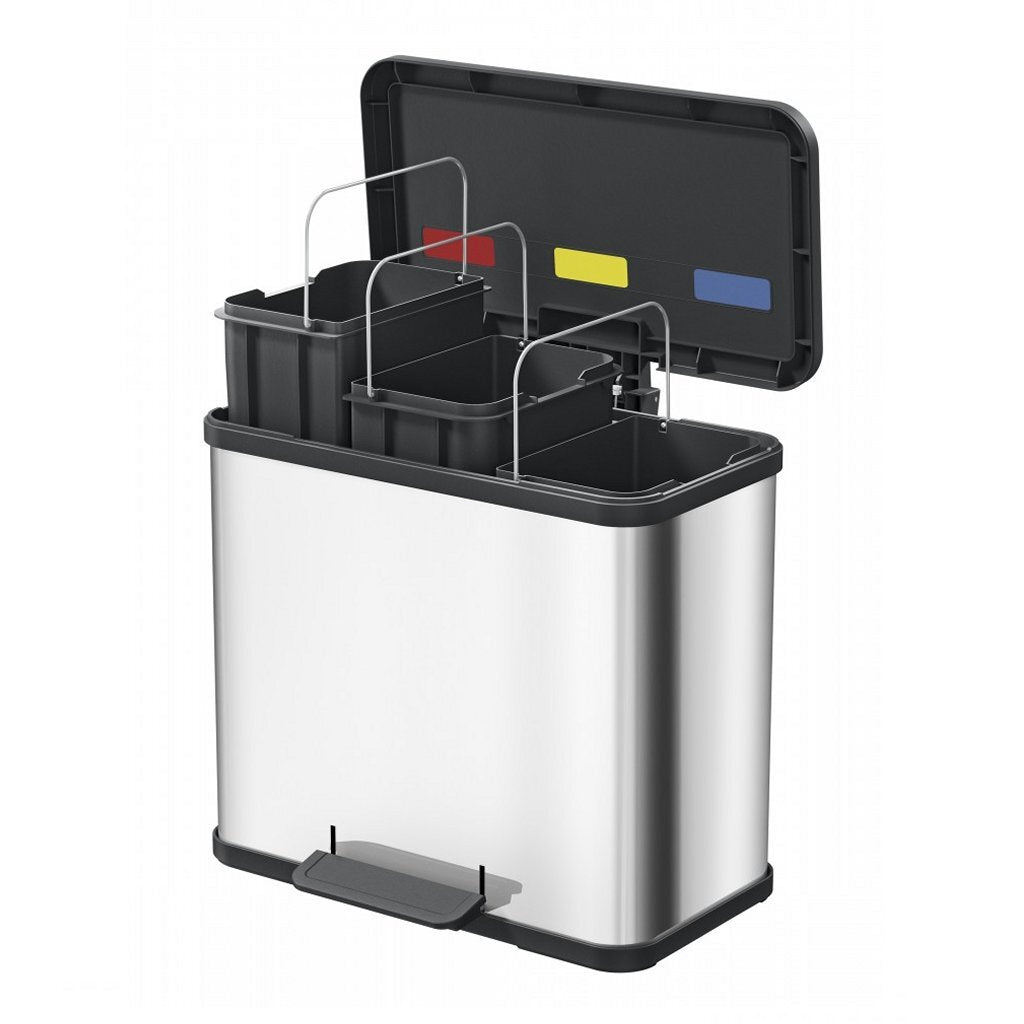 Hailo 0633-230 öko trio plus pedaalemmer 3x9l wit
