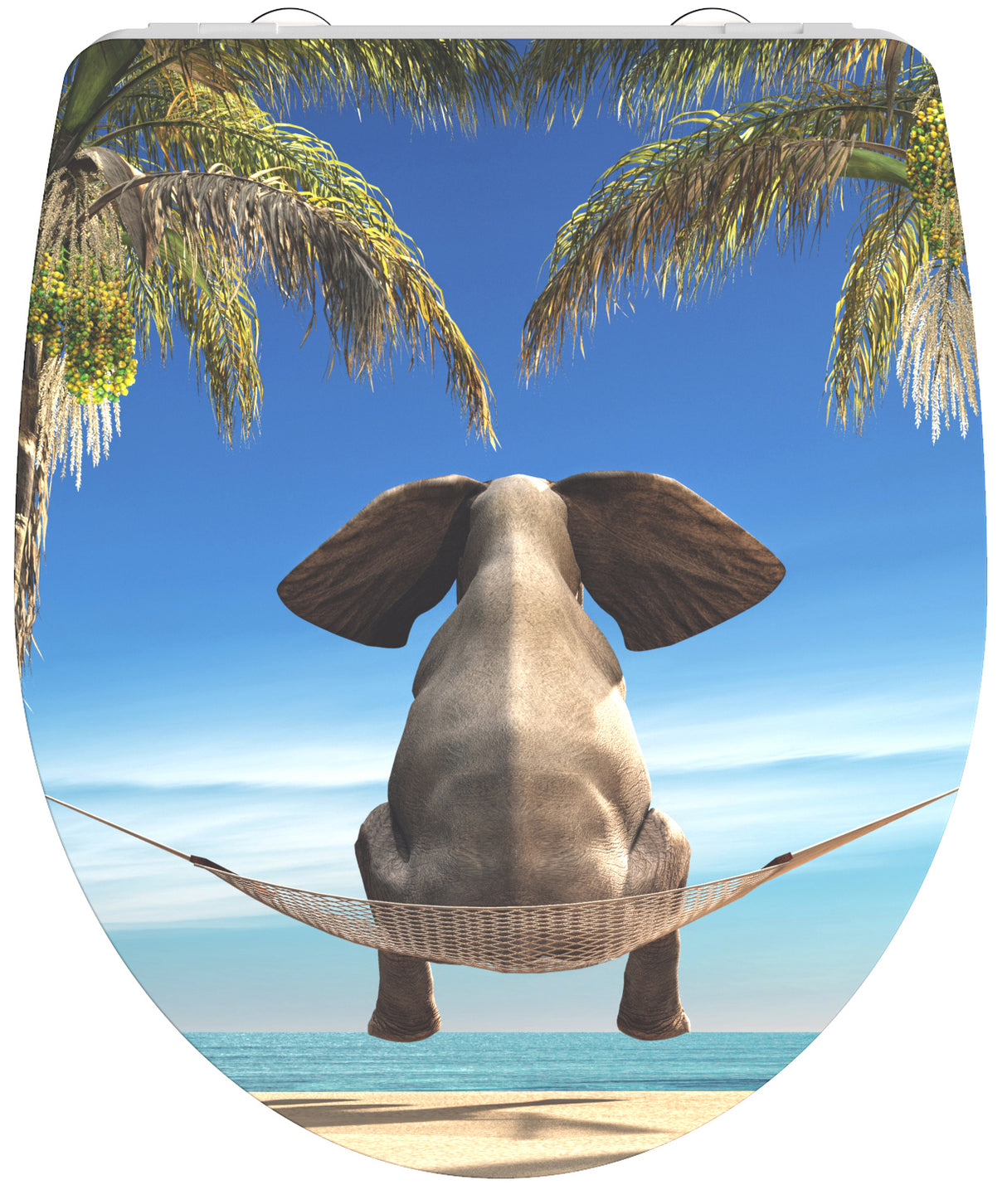 Schutte duroplast high gloss wc-bril happy elephant met soft-close en quick-release 82580