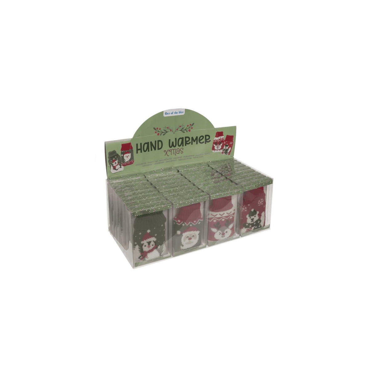 Ootb handwarmer gebreide hoes kerst 7x12,5cm
