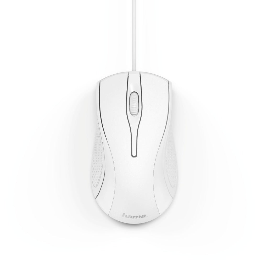 Hama optische muis met 3 knoppen mc-200 met kabel wit