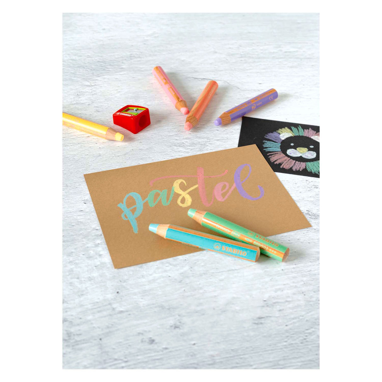 Stabilo woody 3 in 1 - multitalent potlood - pastelrood