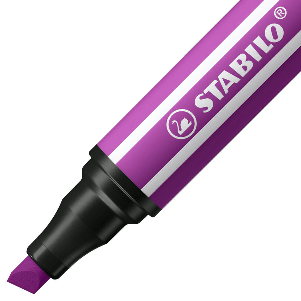 Stabilo pen 68 max - viltstift met dikke beitelpunt - lila