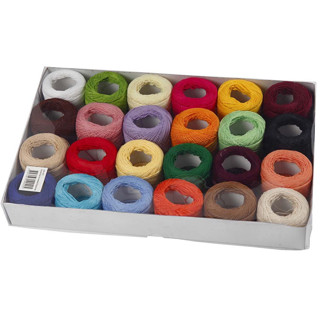 Creativ company http: www.cchobby.nl mercerised-katoengaren-diverse-kleuren-24x20-gr-1-doos