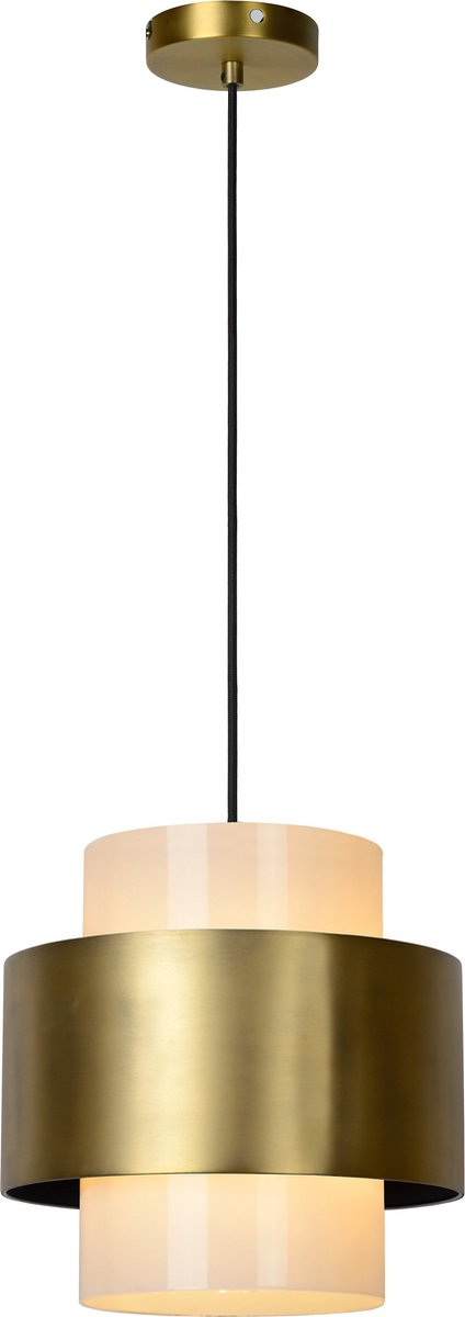 Lucide firmin - hanglamp - ø 30 cm - 1xe27 - mat goud messing