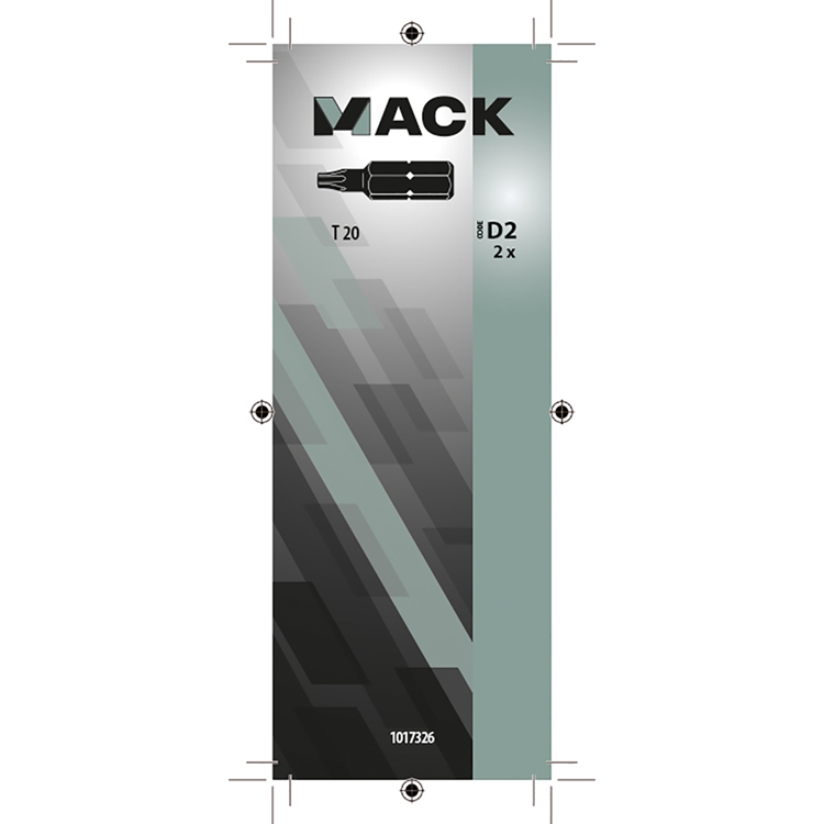 Mack 1017326 - torx schroefbit staal onbehandeld 2 st t 20 | 10 stuks