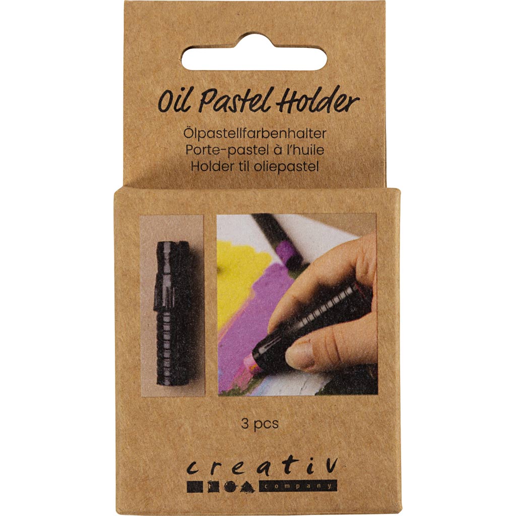 Creativ company http: www.cchobby.nl houder-oilepastel-l-6-2-cm-d-1-cm-zwart-3-stuk-1-stuk