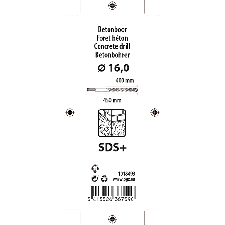 Mack 1018493 - sds-hamerboor sds + 16x450mm | 5 stuks