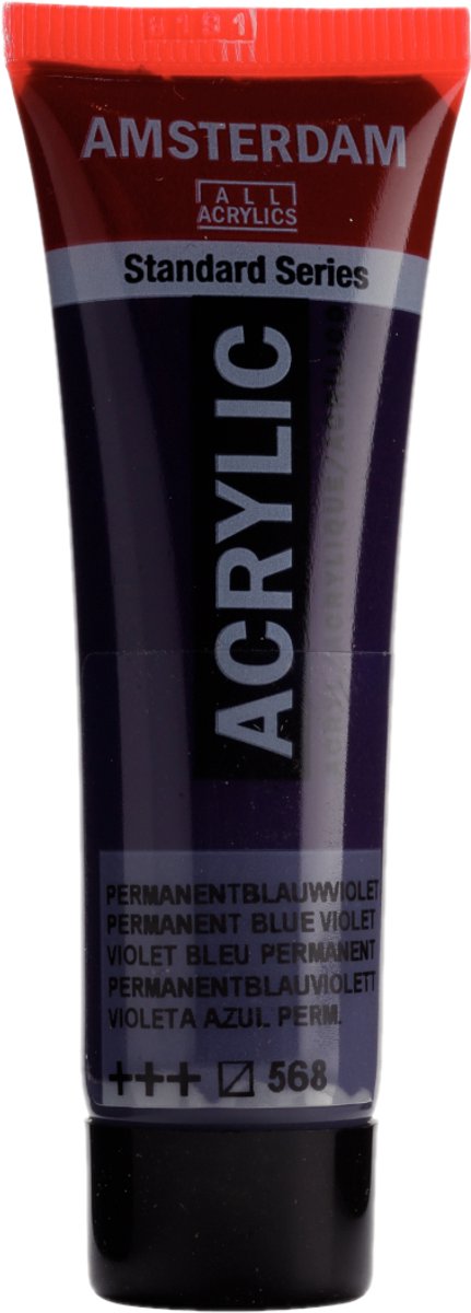 Acryl verf - - 568 - permanent blauw violet - amsterdam - 20ml