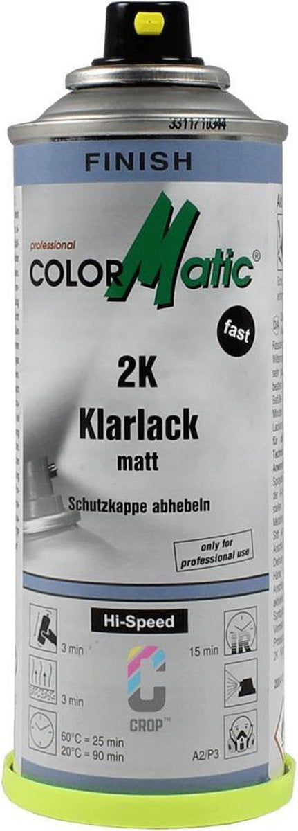 Motip colormatic 2k blanke lak mat in spuitbus 200ml