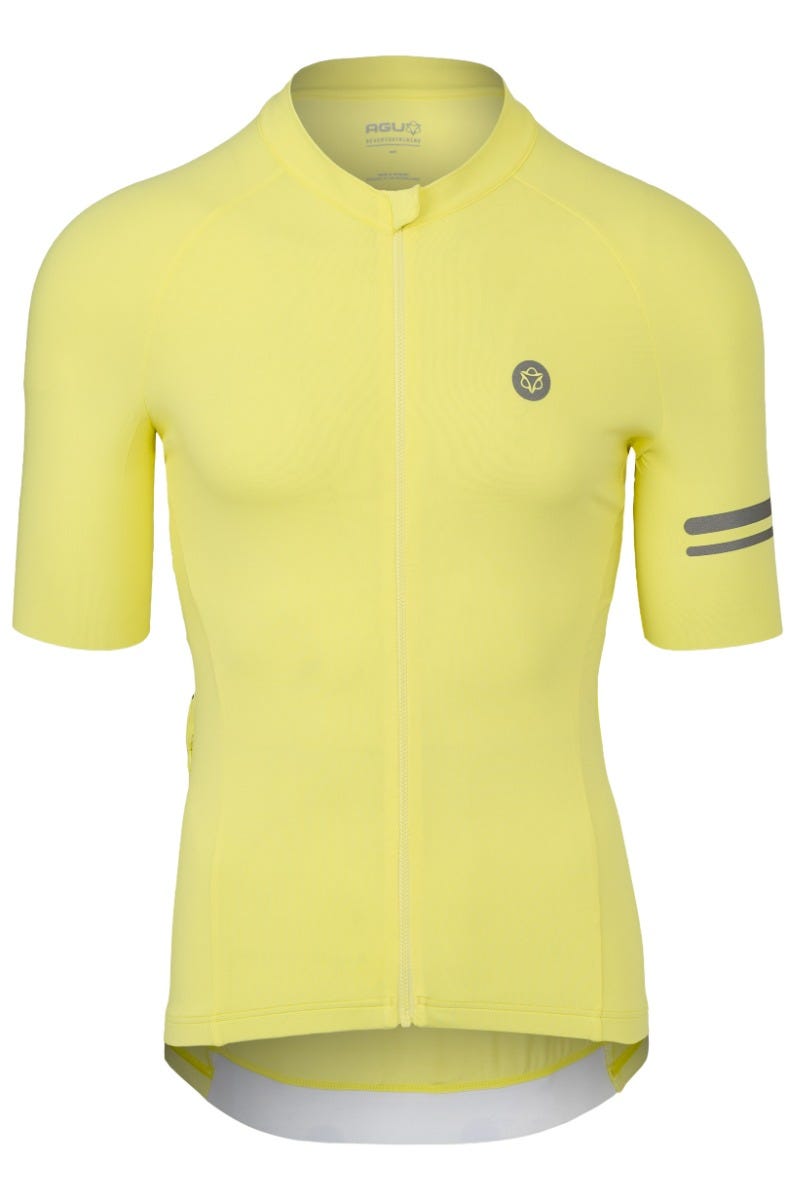 Solid fietsshirt performance heren geel