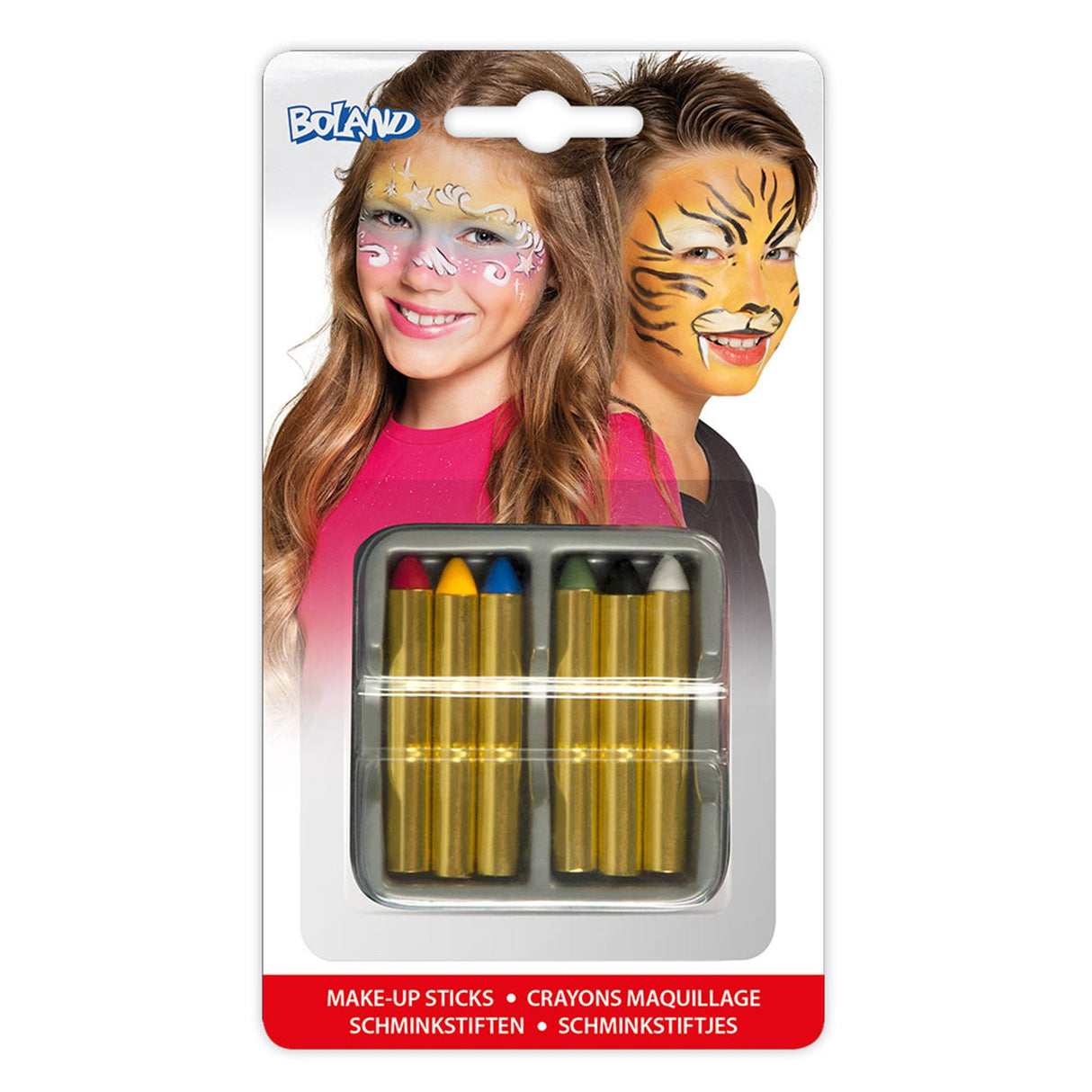 Boland set 6 schminkstiftjes 6 kleuren