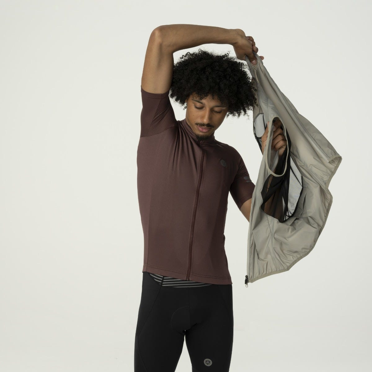 Core fietsshirt ss essential heren paars