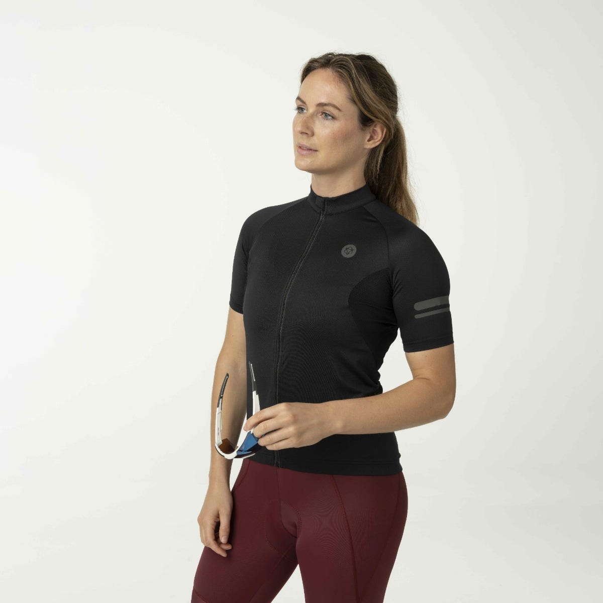 Core fietsshirt ss essential dames zwart