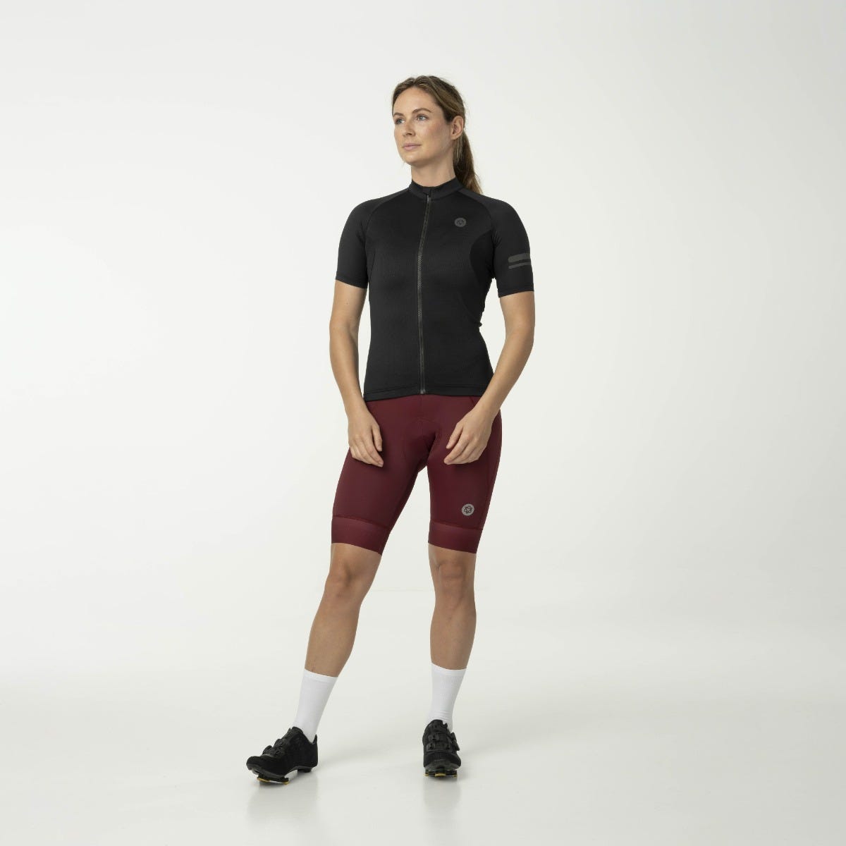 Core fietsshirt ss essential dames zwart
