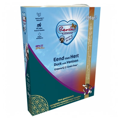 Renske vers gestoomd vlees eend met hert graanvrij
