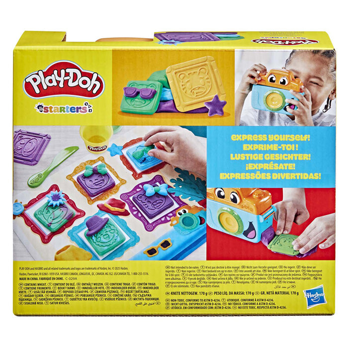 Play-doh fotoplezier voor beginners speelset - boetseerklei - speelgoedcamera - 3 potjes - knutselen voor kinderen
