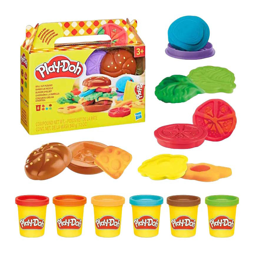 Play-doh grillplezier-speelset, speelkeuken, speelgoed voor kinderen van 3+