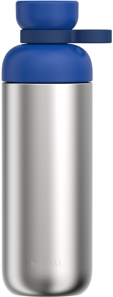 Mepal waterfles roestvrij staal vita - 700 ml - 2 openingen voor extra drinkgemak - drinkfles rvs - vivid blue