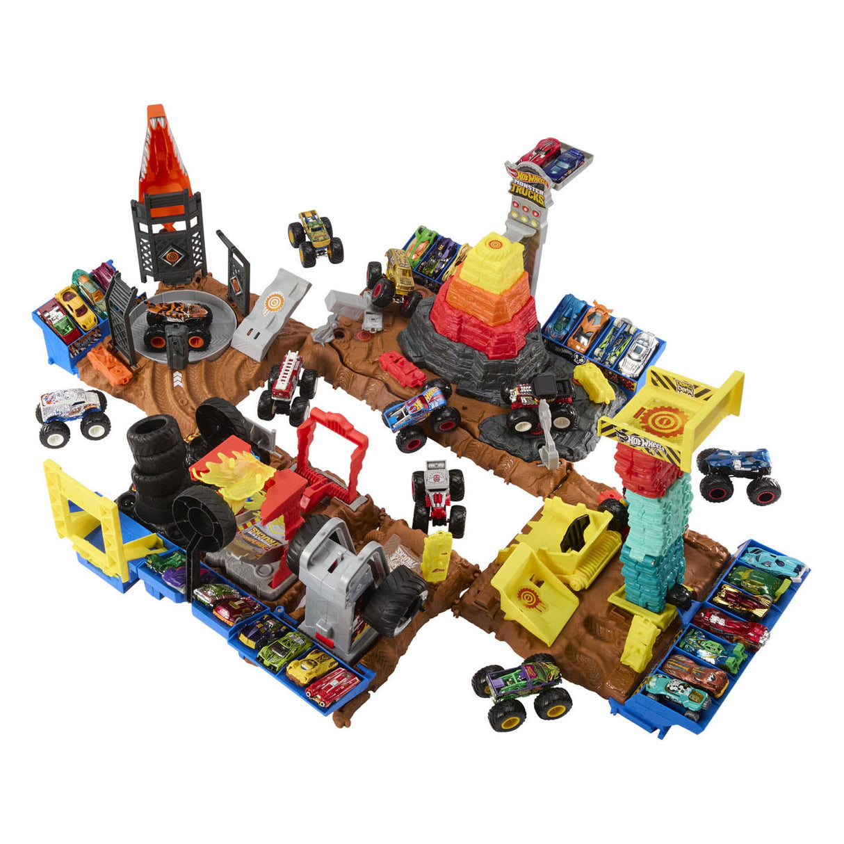 Hot wheels monster trucks arena bone shaker - speelgoed auto racebaan