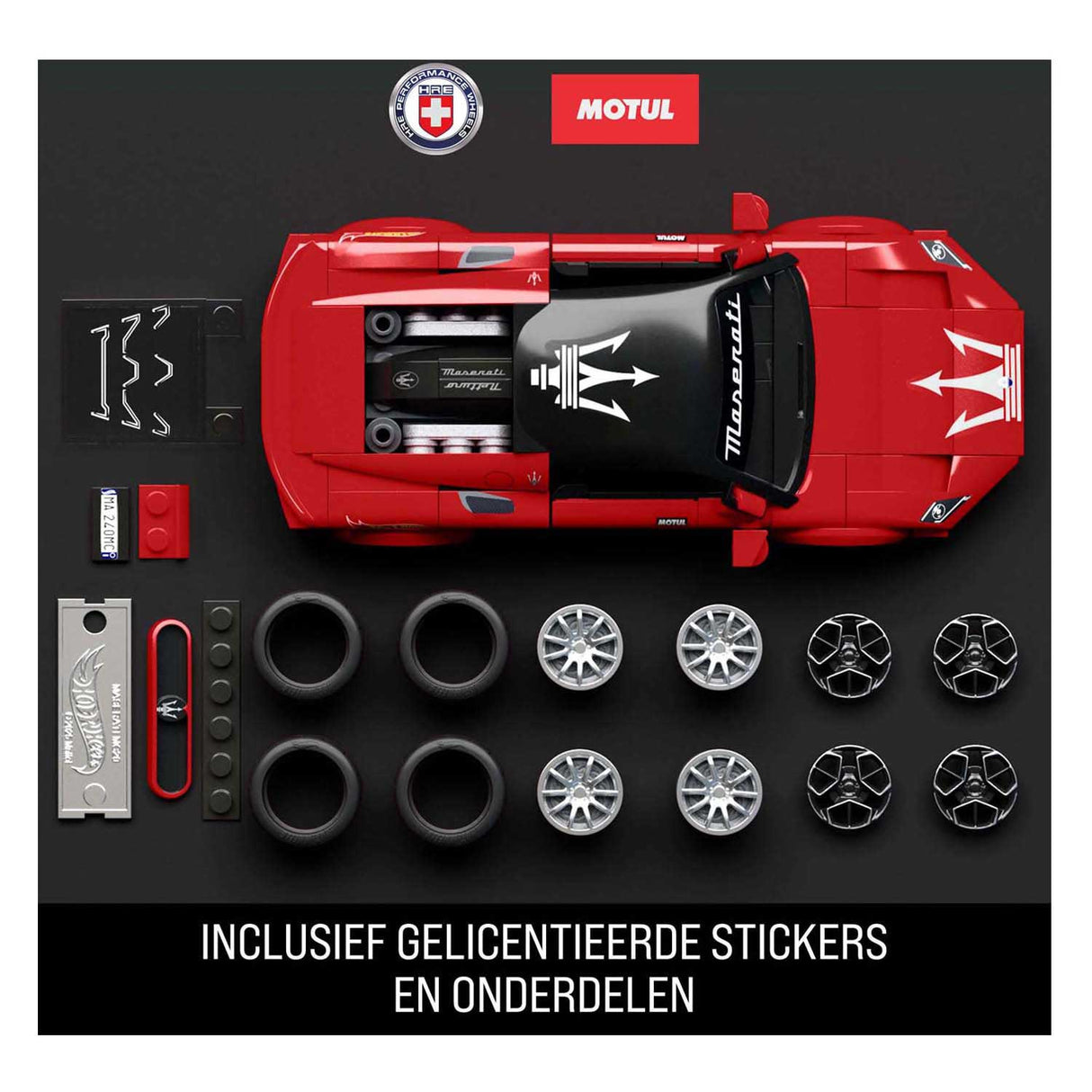 Mattel brick shop hot wheels speed serie - maserati mc20 - bouwspeelgoed - 250 onderdelen