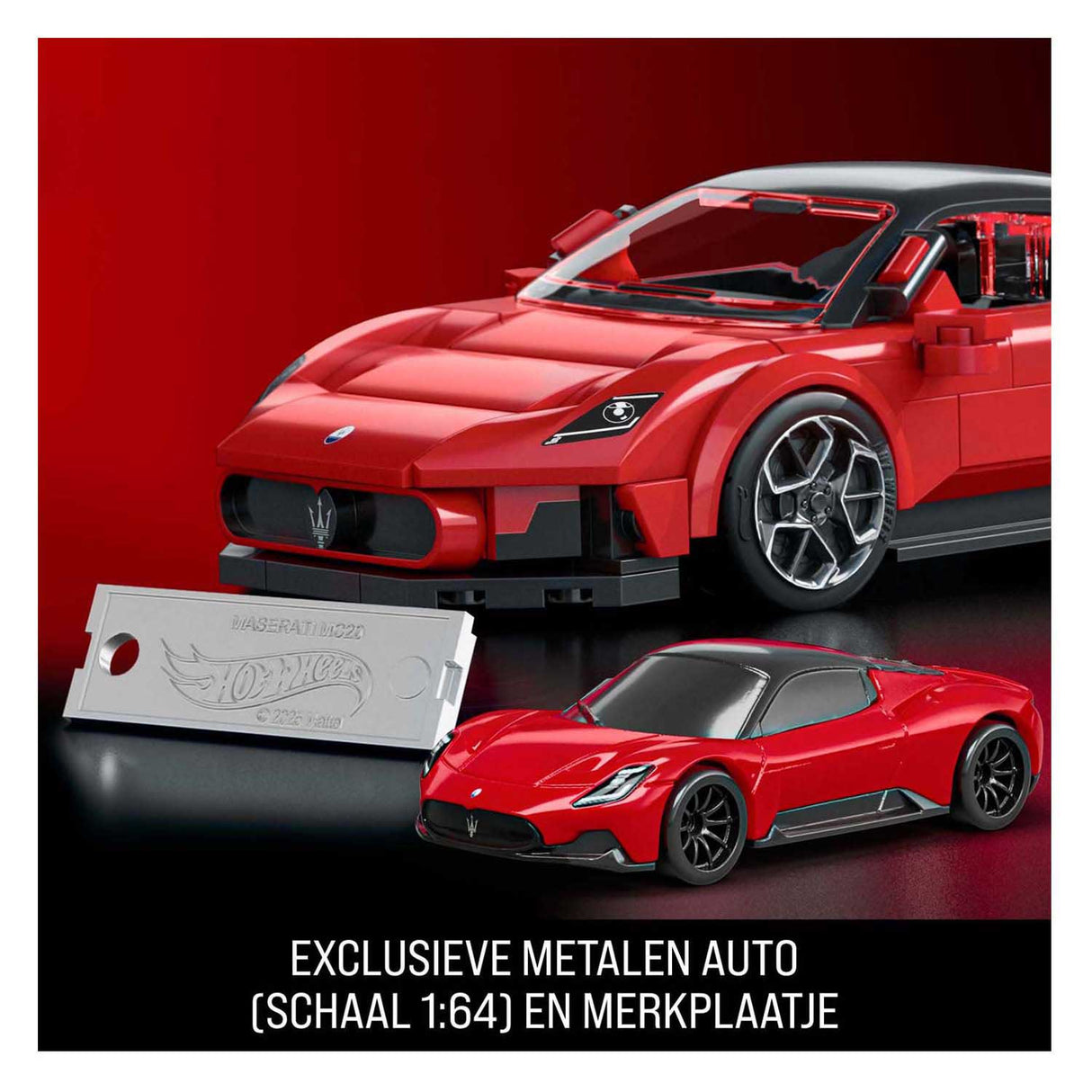 Mattel brick shop hot wheels speed serie - maserati mc20 - bouwspeelgoed - 250 onderdelen