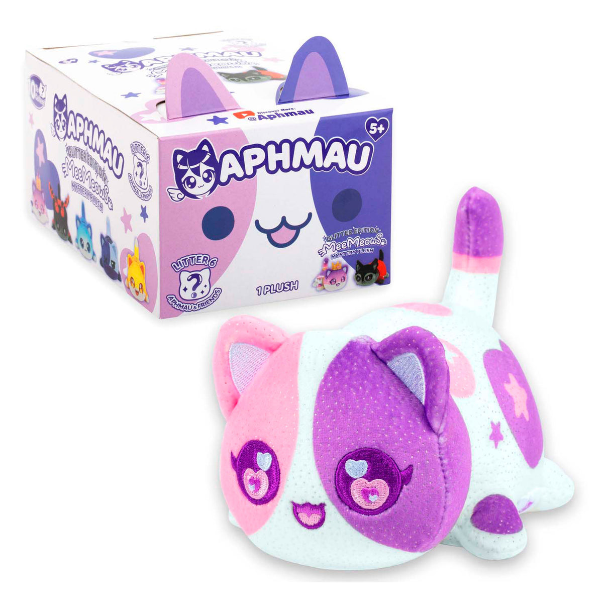 Boti aphmau friends 6 verrassing meemeows knuffel pluche, 15cm