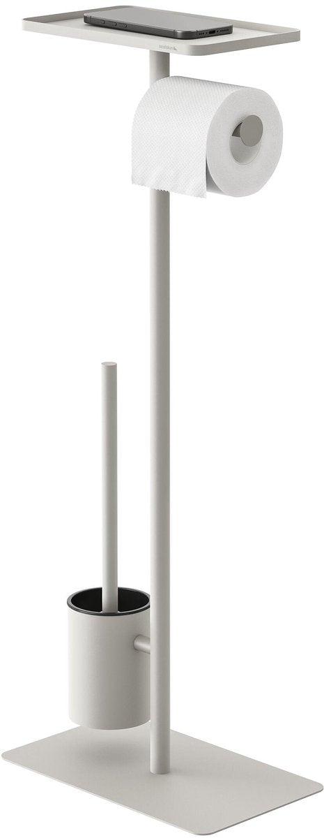 Sealskin brix toiletbutler met planchet 2-in-1 toiletrolhouder - wc rolhouder - toiletborstel - beige - taupe – greige