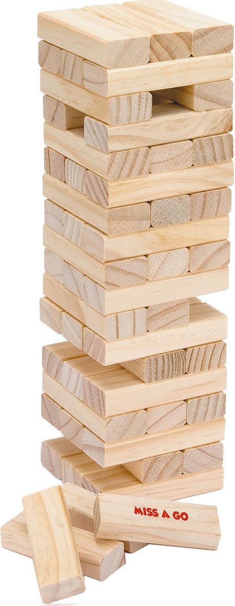 Toyrific evenwichtsspel stack 'n' fall - lichtbruin - hout - jenga