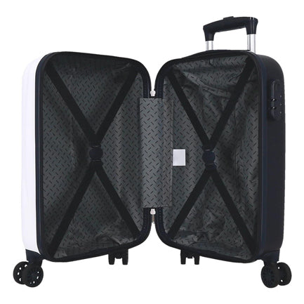 Trolleykoffer happy stitch wit, 50cm