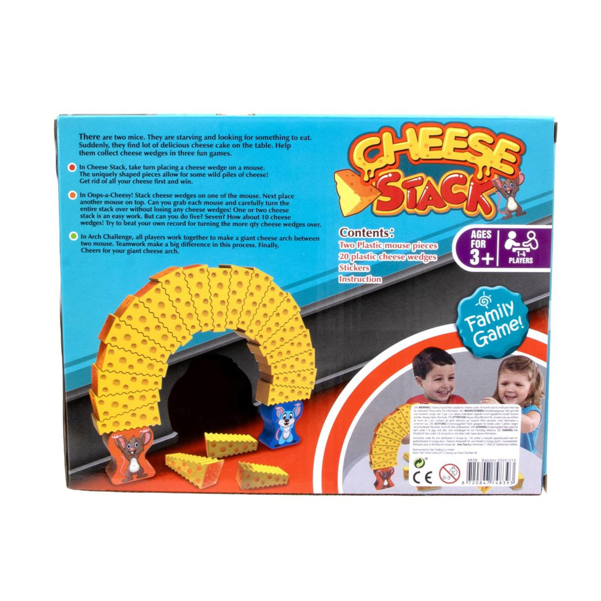 Spel kaas stapelen op muis