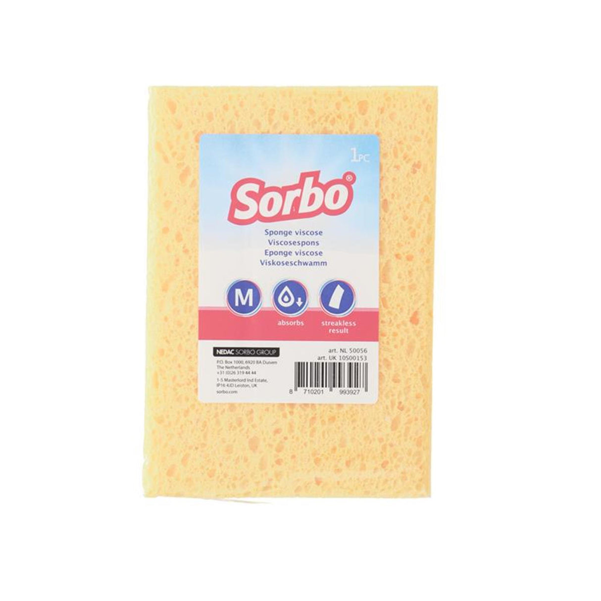 Sorbo viscosespons m 14x10x3,5cm