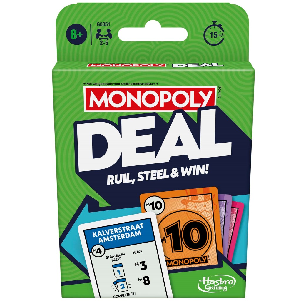 Hasbro monopoly deal kaartspel - nederlandse editie