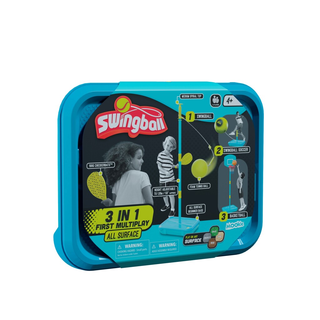 Mookie toys mookie 3in1 first multiplay swingball - tennis, voetbal en basketbal set voor kinderen