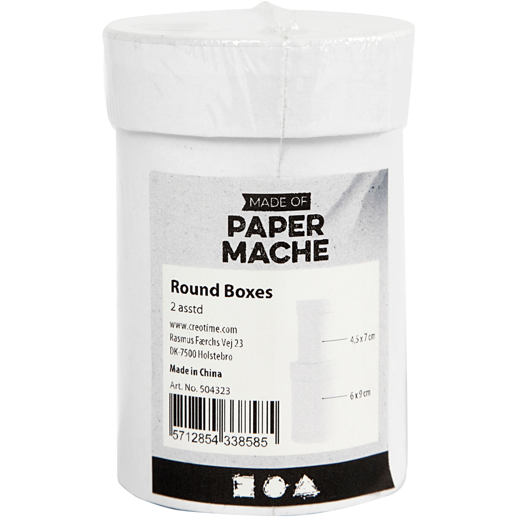 Http: www.cchobby.nl ronde-dozen-h-7-9-cm-afm-4-5-6-cm-wit-2-stuk-1-set
